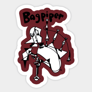 Bagpiper (Female) by Pollux Sticker